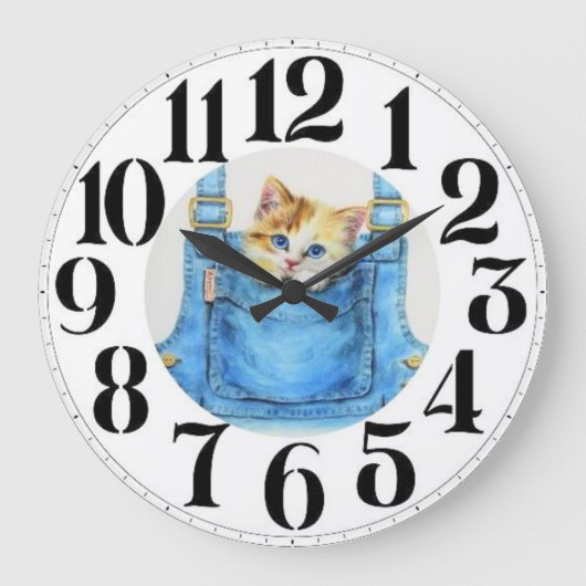 Kitten op de klok (Voorkant)