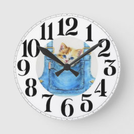 Kitten op de klok