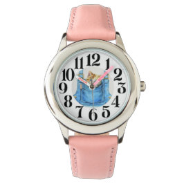 Kitten op de klok horloge