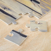 kitten op de steiger bij zonsondergang legpuzzel (Zijkant)