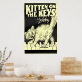 Kitten op het keys Huge Poster (Keuken)