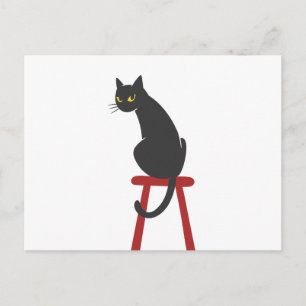 kitten op houten spoel - Kies achterkleur Briefkaart