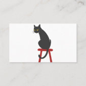 kitten op houten spoel - Kies achterkleur Visitekaartje (Achterkant)