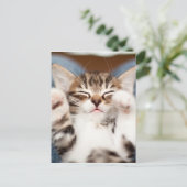 Kitten op mijn lab briefkaart (Staand voorkant)