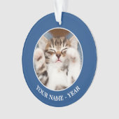 Kitten op mijn lab ornament (voorkant)