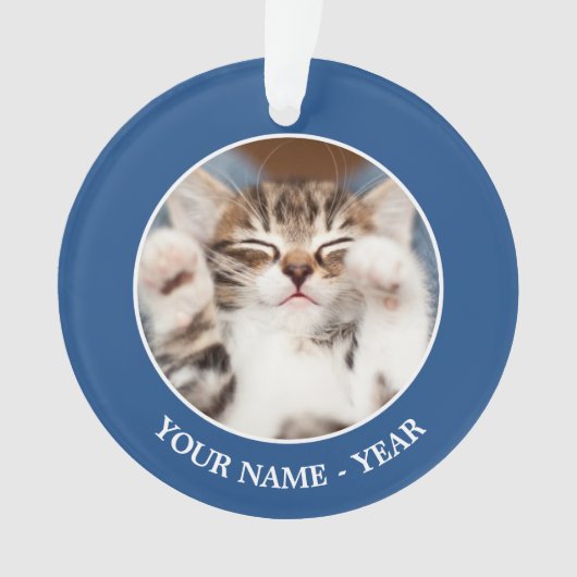 Kitten op mijn lab ornament (voorkant)