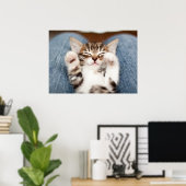 Kitten op mijn lab poster (Thuiskantoor)