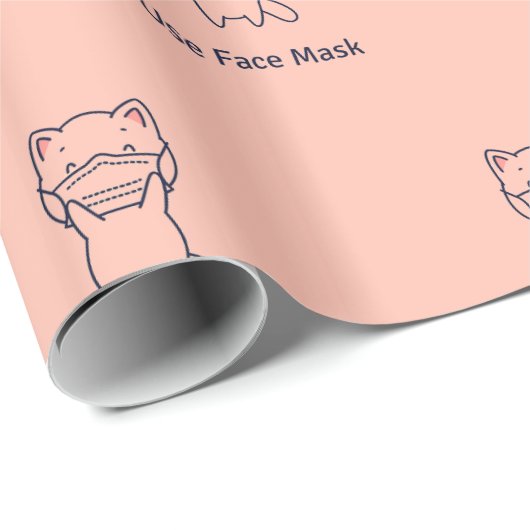 KITTEN-overlooppapier VOOR FACE MASK GEBRUIKEN Cadeaupapier (Rol Hoek)
