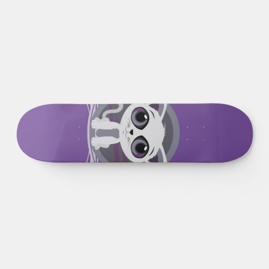 Kitten - Paars Persoonlijk Skateboard (Horizontaal)