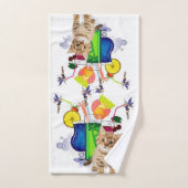 Kitten Paarse Fee Badkamer Handdoek Sets (Handdoek)