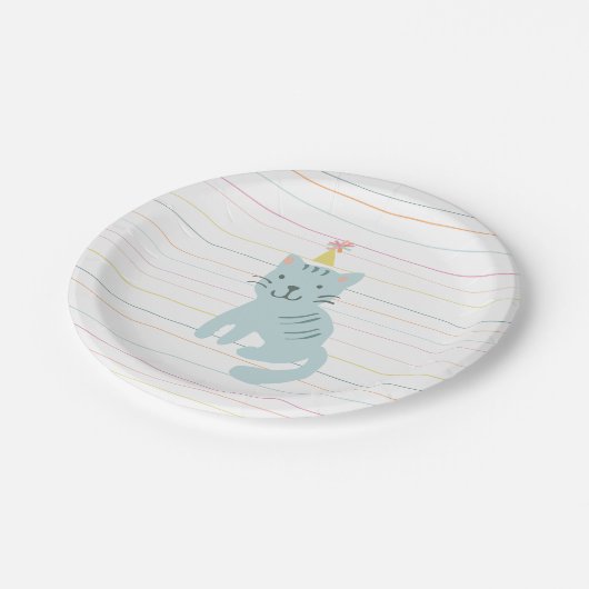 Kitten Party Papieren Bordje (Gekanteld)