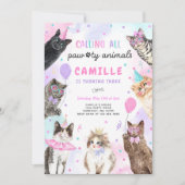 Kitten Party roept alle Pawty Animals Birthday op Kaart (Voorkant)