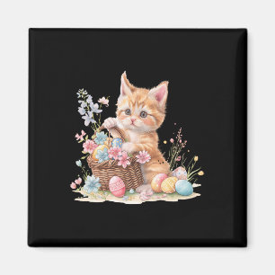 Kitten Pasen Kitten Eieren Kunstwerk Magneet