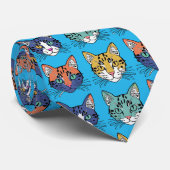 Kitten Pattern Stropdas (Opgerold)