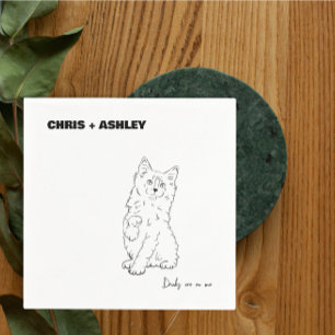 kitten Pet kat Cocktail servet voor bruiloft