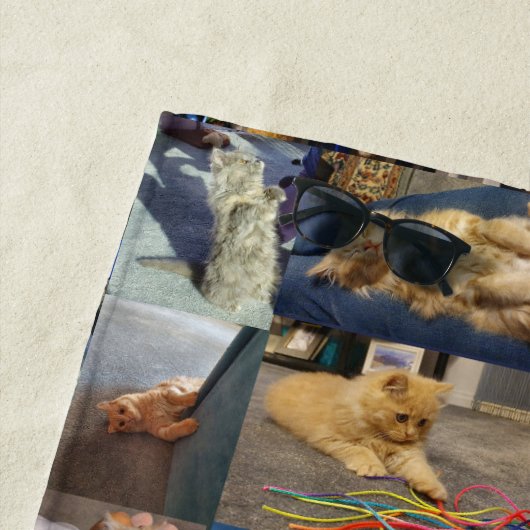 Kitten Photo Collage, Beach Towel Strandlaken (In situ)