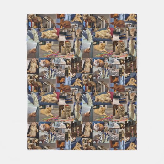 Kitten Photo Collage Fleece Deken (Voorkant)