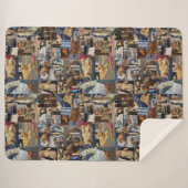 Kitten Photo Collage, Grote Sherpa Blanket Sherpa Deken (Voorkant (horizontaal))