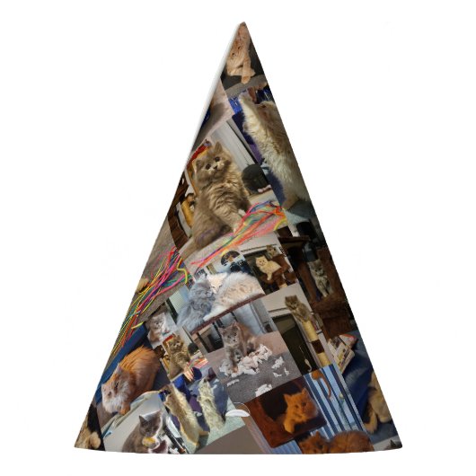 Kitten Photo Collage, partijgebonden Petten Feesthoedjes (Links)