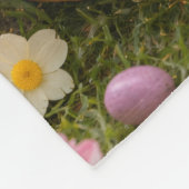 Kitten Photo Easter Eggs Pattern  Fleece Deken (Hoek)