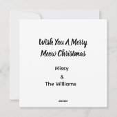 Kitten Photo Text Jingle Meows, Customize,  Feestdagenkaart (Achterkant)