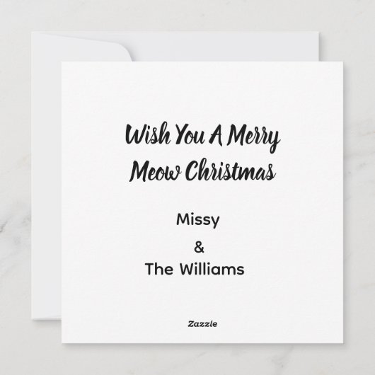 Kitten Photo Text Jingle Meows, Customize,  Feestdagenkaart (Achterkant)