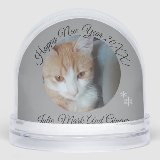 Kitten Photo Text Name, Replace, Front And Back Sneeuwbol (Voorkant)