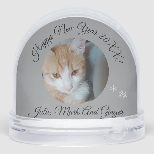 Kitten Photo Text Name, Replace, Front And Back Sneeuwbol (Achterkant)