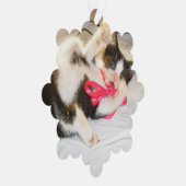 Kitten Photo Text Ornament, Snowflake, Customize,  Ornament Kaart (Rechts)