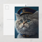 Kitten Pilot Kapitein Briefkaart (Voorkant / Achterkant)