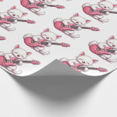 Kitten Playing Guitar Cadeaupapier (Hoek)