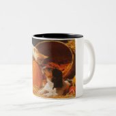 Kitten, pompoen en puppy tweekleurige koffiemok (Voorkant rechts)