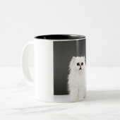 Kitten Portrait Tweekleurige Koffiemok (Voorkant links)