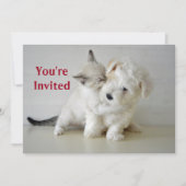 Kitten Puppy Bridal Shower Kaart (Voorkant)