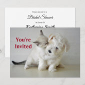 Kitten Puppy Bridal Shower Kaart (Voorkant / Achterkant)