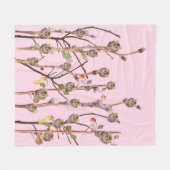 Kitten Pussy Willow Cute Girls Fleece Deken (Voorkant (Horizontaal))