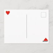 Kitten Queen of Hearts Briefkaart (Achterkant)