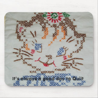 Kitten Quilt Square MousePad Muismat