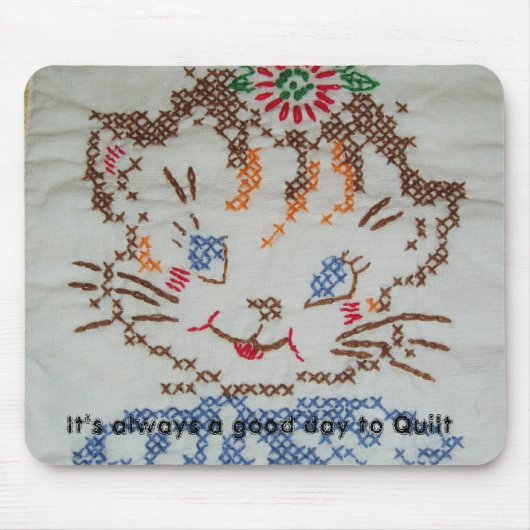Kitten Quilt Square MousePad Muismat (Voorkant)