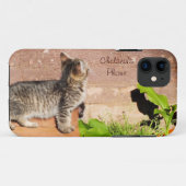 Kitten Reading Wall iPhone 5 Hoesje (Achterkant (horizontaal))