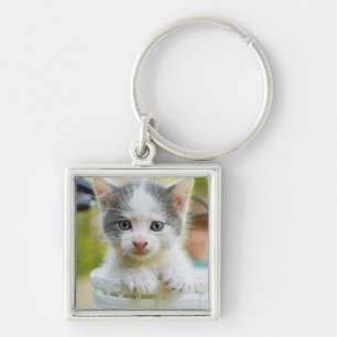 Kitten Rides A Bike Sleutelhanger