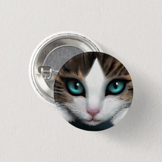 Kitten Ronde Button 3,2 Cm (Voorkant /achterkant)