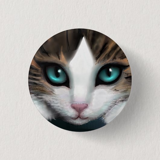 Kitten Ronde Button 3,2 Cm (Voorkant)