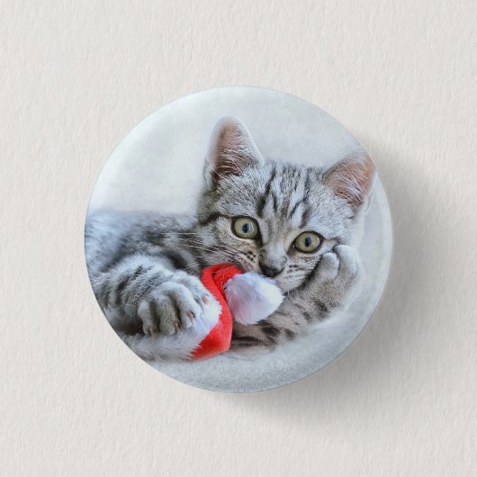 Kitten Ronde Button 3,2 Cm (Voorkant)