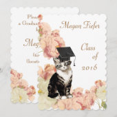  Kitten Rozen GraduPartij Kaart (Voorkant / Achterkant)