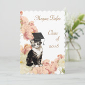  Kitten Rozen GraduPartij Kaart (Staand voorkant)