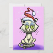 Kitten Santa Hat Kaart (Voorkant)
