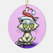 Kitten Santa Hat Ornament (Links)