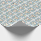 Kitten Schattige Baby Pastel Waterverf Patroon Cadeaupapier (Hoek)