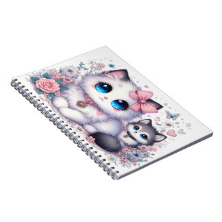 Kitten Schattigheid Overload: Sparkling-Eyed Cat & Notitieboek